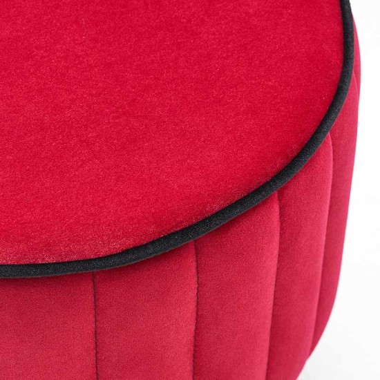 Σκαμπώ Rose Megapap βελούδινο χρώμα κόκκινο 40x40x40εκ. Σκαμπώ Rose Megapap βελούδινο χρώμα κόκκινο 40x40x40εκ.