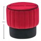 Σκαμπώ Rose Megapap βελούδινο χρώμα κόκκινο 40x40x40εκ. Σκαμπώ Rose Megapap βελούδινο χρώμα κόκκινο 40x40x40εκ.