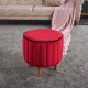 Σκαμπώ Lindy Megapap βελούδινο χρώμα κόκκινο 40x40x40εκ. Σκαμπώ Lindy Megapap βελούδινο χρώμα κόκκινο 40x40x40εκ.