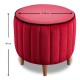 Σκαμπώ Lindy Megapap βελούδινο χρώμα κόκκινο 40x40x40εκ. Σκαμπώ Lindy Megapap βελούδινο χρώμα κόκκινο 40x40x40εκ.