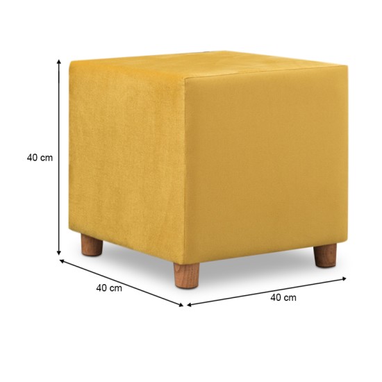 Σκαμπώ Daisy Megapap υφασμάτινο χρώμα κίτρινο 40x40x40εκ. Σκαμπώ Daisy Megapap υφασμάτινο χρώμα κίτρινο 40x40x40εκ.
