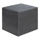 Σκαμπώ April Megapap βελούδινο χρώμα γκρι 40x40x40εκ.