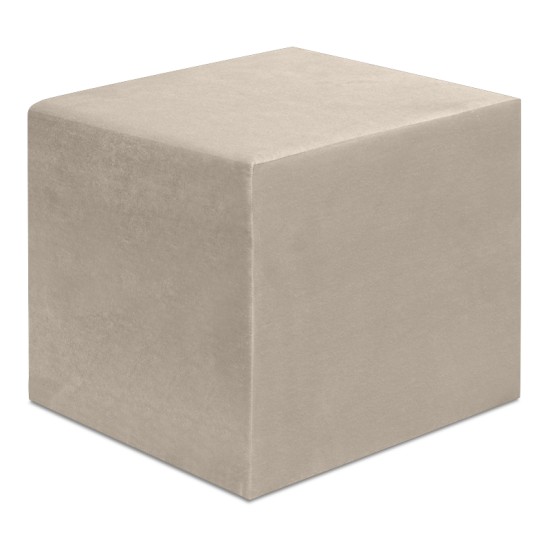 Σκαμπώ April Megapap βελούδινο χρώμα μπεζ 40x40x40εκ. Σκαμπώ April Megapap βελούδινο χρώμα μπεζ 40x40x40εκ.