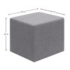 Σκαμπώ Linda Megapap υφασμάτινο χρώμα γκρι 40x40x40εκ.