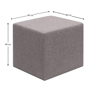 Σκαμπώ Linda Megapap υφασμάτινο χρώμα καφέ 40x40x40εκ.