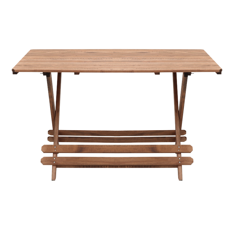 Τραπέζι πτυσσόμενο Queen Megapap από ξύλο οξιάς σε χρώμα καρυδί εμποτισμού 120x80x75εκ.