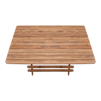 Τραπέζι πτυσσόμενο Queen Megapap από ξύλο οξιάς σε χρώμα καρυδί εμποτισμού 120x80x75εκ.