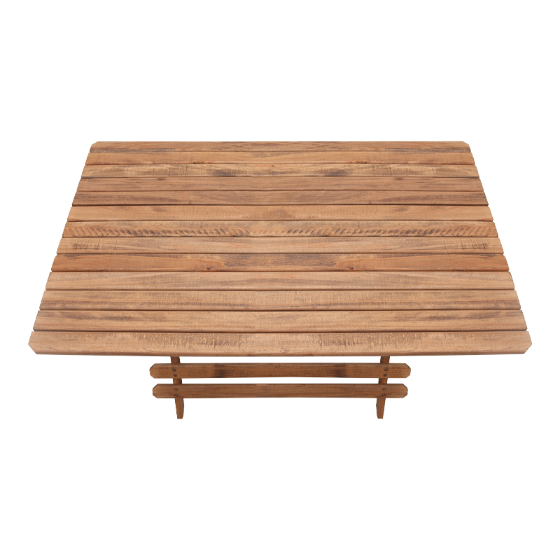 Τραπέζι πτυσσόμενο Queen Megapap από ξύλο οξιάς σε χρώμα καρυδί εμποτισμού 120x80x75εκ.