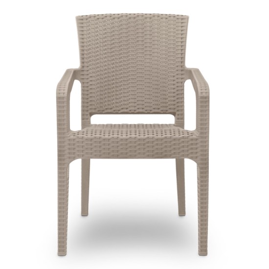 Πολυθρόνα πολυπροπυλενίου Clio Megapap recycled χρώμα cappuccino 57x55x86εκ. Πολυθρόνα πολυπροπυλενίου Clio Megapap recycled χρώμα cappuccino 57x55x86εκ.