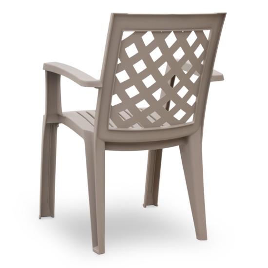 Πολυθρόνα πολυπροπυλενίου Kira Megapap χρώμα cappuccino 58x52x87εκ. Πολυθρόνα πολυπροπυλενίου Kira Megapap χρώμα cappuccino 58x52x87εκ.