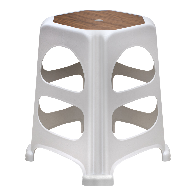 Σκαμπώ πολυπροπυλενίου στοιβαζόμενο Desia Megapap χρώμα λευκό 37x37x45εκ.