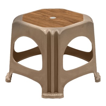 Σκαμπώ πολυπροπυλενίου στοιβαζόμενο Desia Megapap χρώμα μπεζ 35x35x32εκ.