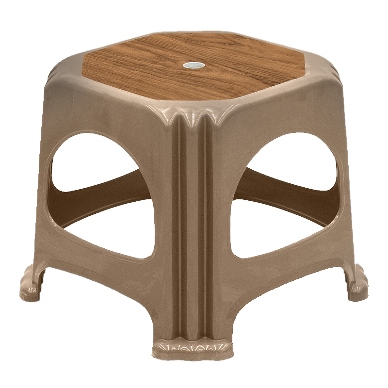 Σκαμπώ πολυπροπυλενίου στοιβαζόμενο Desia Megapap χρώμα μπεζ 35x35x32εκ.