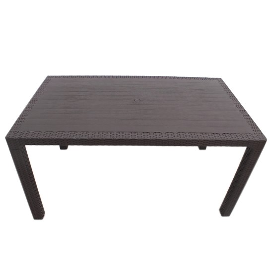 Τραπέζι πολυπροπυλενίου Kalan Megapap χρώμα καφέ 150x90x75εκ. Τραπέζι πολυπροπυλενίου Kalan Megapap χρώμα καφέ 150x90x75εκ.