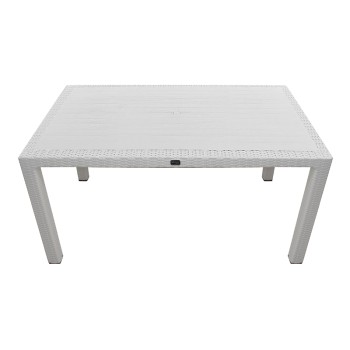 Τραπέζι πολυπροπυλενίου Kalan Megapap χρώμα λευκό 150x90x75εκ.