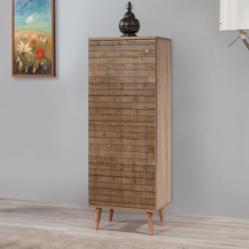 Παπουτσοθήκη - ντουλάπι Soho Megapap χρώμα sonoma 50x38x135εκ.