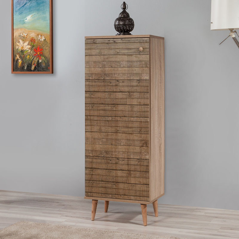 Παπουτσοθήκη - ντουλάπι Soho Megapap χρώμα sonoma 50x38x135εκ.