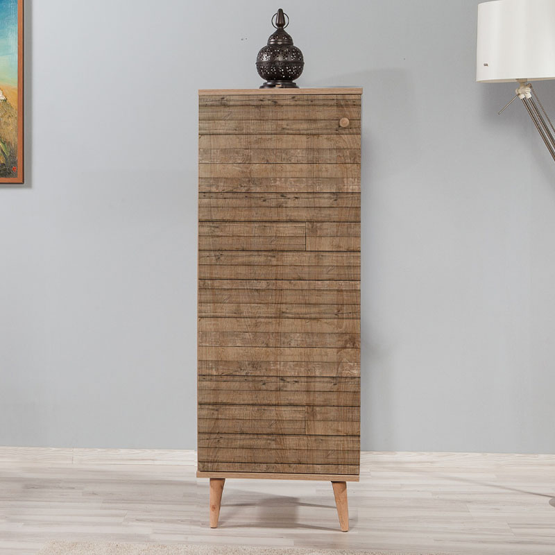 Παπουτσοθήκη - ντουλάπι Soho Megapap χρώμα sonoma 50x38x135εκ.