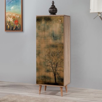 Παπουτσοθήκη - ντουλάπι Soho Megapap χρώμα sonoma 50x38x135εκ.