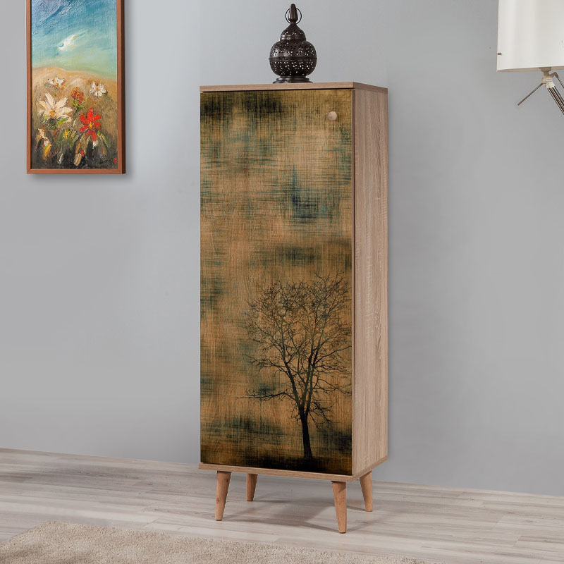 Παπουτσοθήκη - ντουλάπι Soho Megapap χρώμα sonoma 50x38x135εκ.