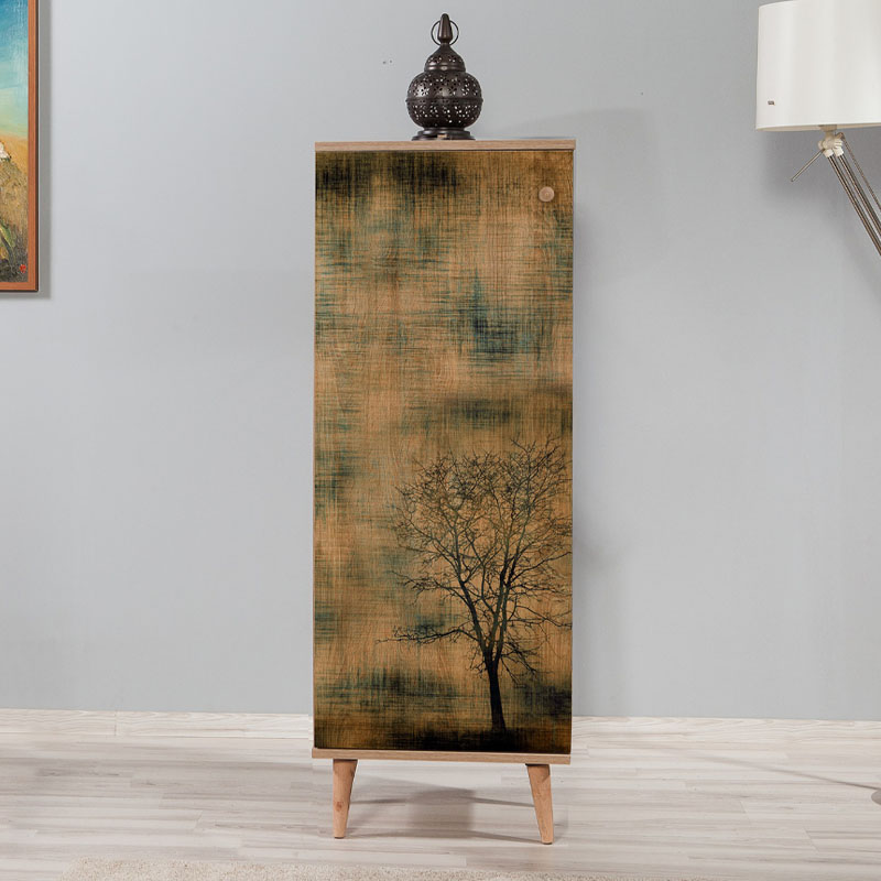 Παπουτσοθήκη - ντουλάπι Soho Megapap χρώμα sonoma 50x38x135εκ.