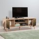 Έπιπλο τηλεόρασης Soho Megapap από μελαμίνη χρώμα sonoma 140x40x50 εκ. Έπιπλο τηλεόρασης Soho Megapap από μελαμίνη χρώμα sonoma 140x40x50 εκ.