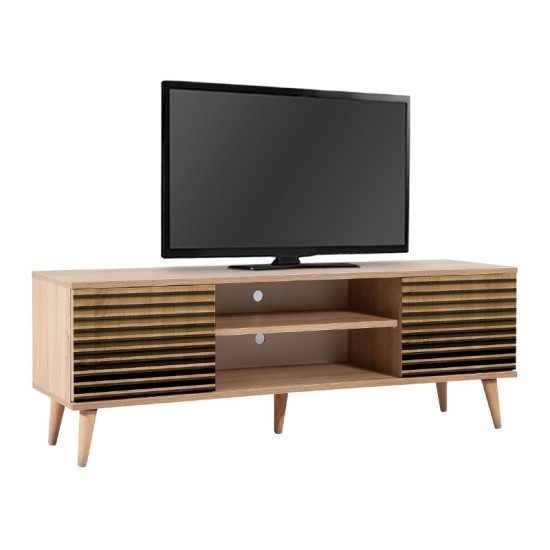 Έπιπλο τηλεόρασης Soho Megapap από μελαμίνη χρώμα sonoma 140x40x50 εκ. Έπιπλο τηλεόρασης Soho Megapap από μελαμίνη χρώμα sonoma 140x40x50 εκ.