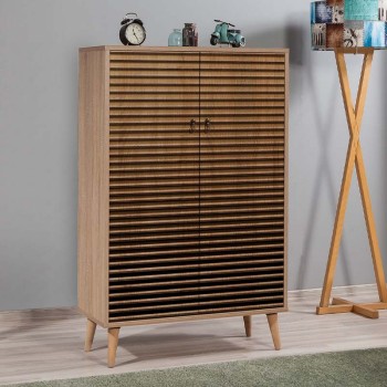 Παπουτσοθήκη - ντουλάπι Soho Megapap χρώμα sonoma 80x36x127εκ.