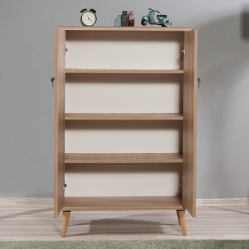 Παπουτσοθήκη - ντουλάπι Soho Megapap χρώμα sonoma 80x36x127εκ.