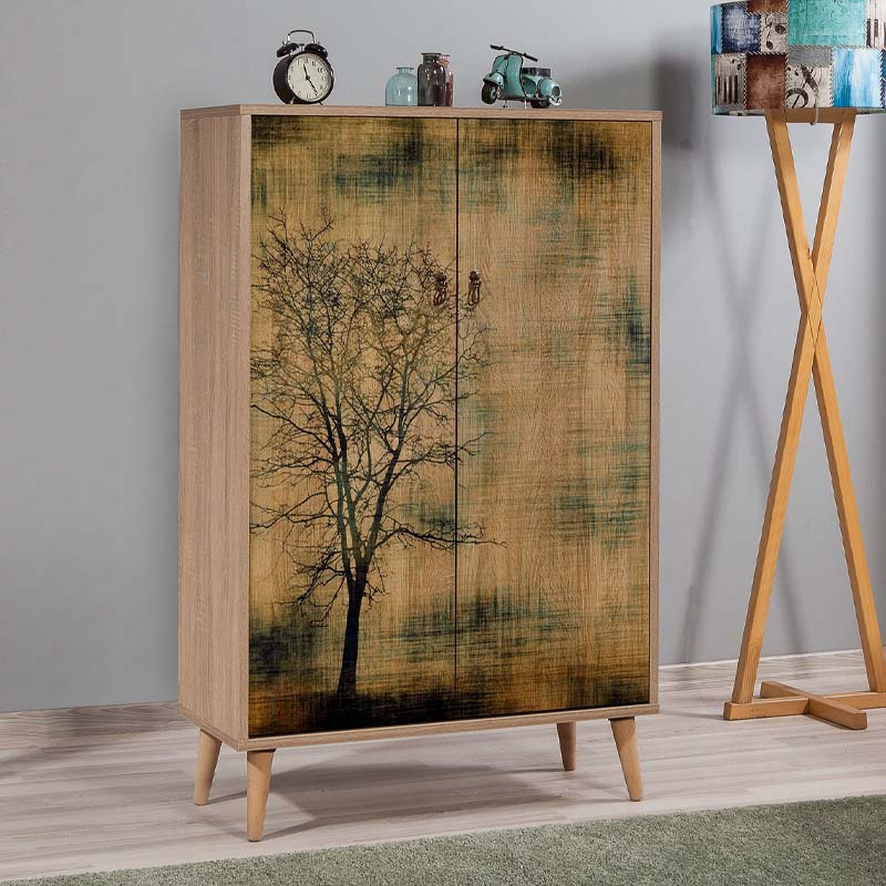 Παπουτσοθήκη - ντουλάπι Soho Megapap χρώμα sonoma 80x36x127εκ.