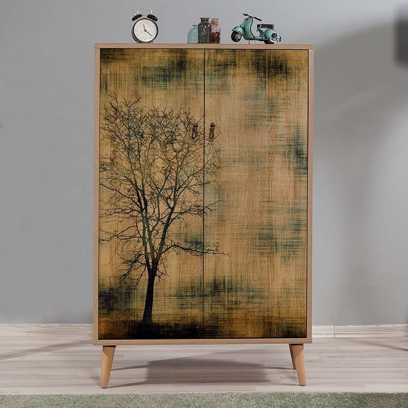 Παπουτσοθήκη - ντουλάπι Soho Megapap χρώμα sonoma 80x36x127εκ.