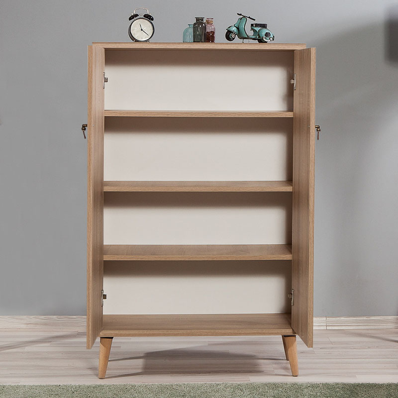 Παπουτσοθήκη - ντουλάπι Soho Megapap χρώμα sonoma 80x36x127εκ.