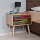 Κομοδίνο Soho Megapap από μελαμίνη χρώμα sonoma 60x40x61εκ. Κομοδίνο Soho Megapap από μελαμίνη χρώμα sonoma 60x40x61εκ.