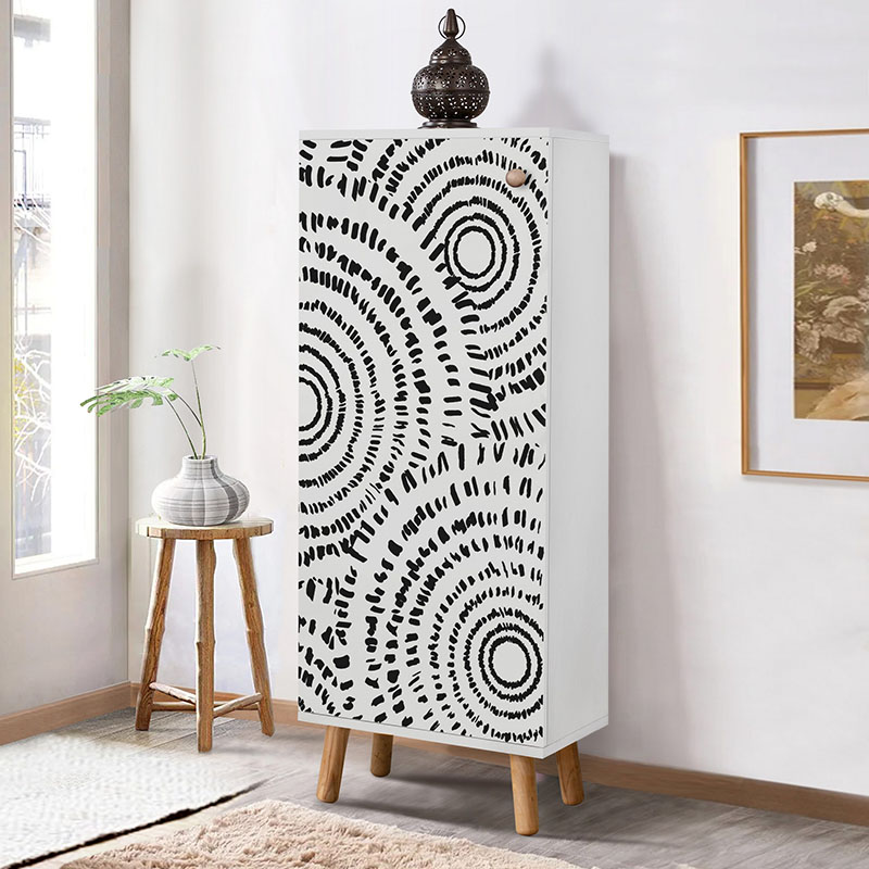 Ντουλάπι κουζίνας/μπάνιου - Παπουτσοθήκη Assiri Megapap χρώμα λευκό 50x38x135εκ.