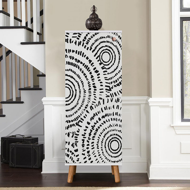 Ντουλάπι κουζίνας/μπάνιου - Παπουτσοθήκη Assiri Megapap χρώμα λευκό 50x38x135εκ.