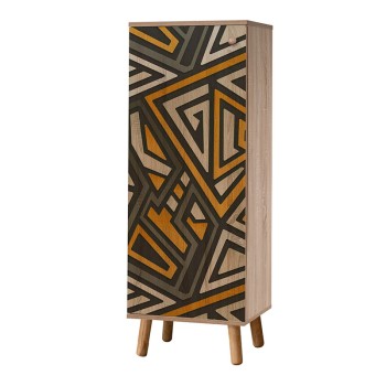 Παπουτσοθήκη - ντουλάπι Soho Megapap χρώμα sonoma 50x38x135εκ.