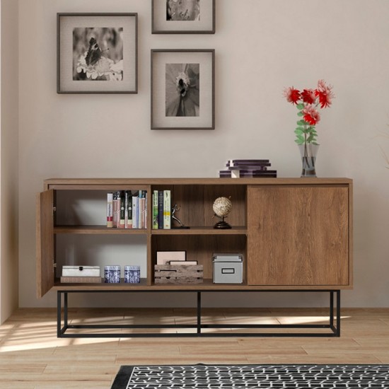 Μπουφές Amedeo Megapap από μελαμίνη χρώμα καρυδί 140x36x72εκ. Μπουφές Amedeo Megapap από μελαμίνη χρώμα καρυδί 140x36x72εκ.