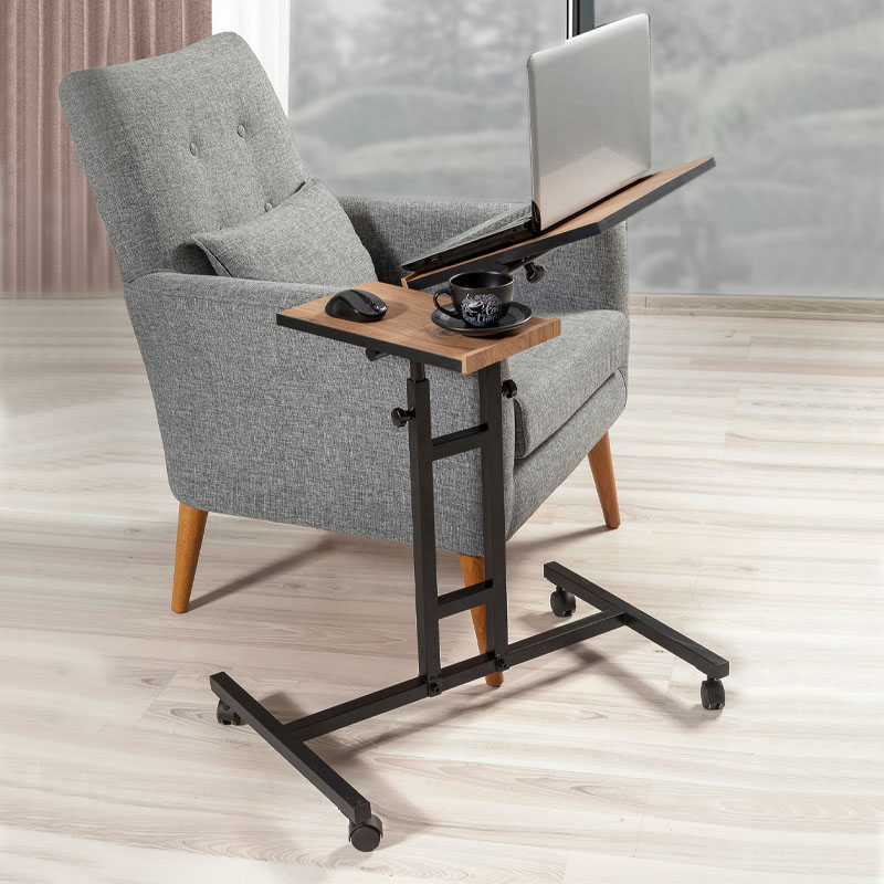 Τραπεζάκι βοηθητικό - laptop Frenk Megapap πολυμορφικό χρώμα atlantic pine 67x45,5x62/87εκ.