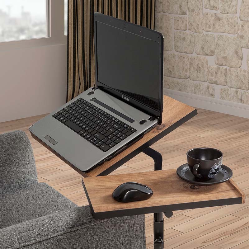 Τραπεζάκι βοηθητικό - laptop Frenk Megapap πολυμορφικό χρώμα atlantic pine 67x45,5x62/87εκ.