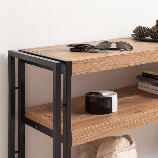 Κονσόλα Atlas Megapap μεταλλική - μελαμίνης χρώμα atlantic pine 140x35x80εκ. Κονσόλα Atlas Megapap μεταλλική - μελαμίνης χρώμα atlantic pine 140x35x80εκ.
