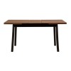 Τραπέζι Jemmy Megapap επεκτεινόμενο χρώμα καρυδί - μαύρο 120/153x75x77εκ.