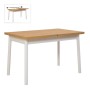 Τραπέζι Jemmy Megapap επεκτεινόμενο χρώμα φυσικό - λευκό 120/153x75x77εκ.