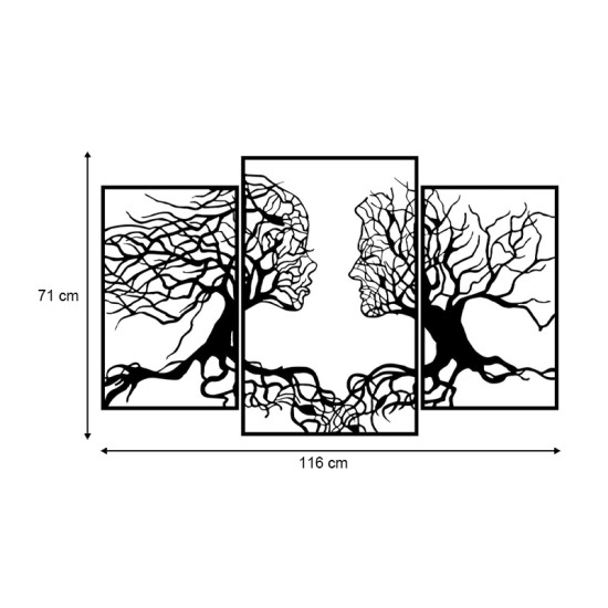 Διακοσμητικό τοίχου Tree Love Megapap μεταλλικό χρώμα μαύρο 116x71εκ. Διακοσμητικό τοίχου Tree Love Megapap μεταλλικό χρώμα μαύρο 116x71εκ.
