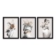Πίνακας Flower Girls Megapap 3 τμχ. σε πλαίσιο 35x45x2εκ.