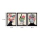 Πίνακας Flower Girls Megapap 3 τμχ. σε πλαίσιο 35x45x2εκ.