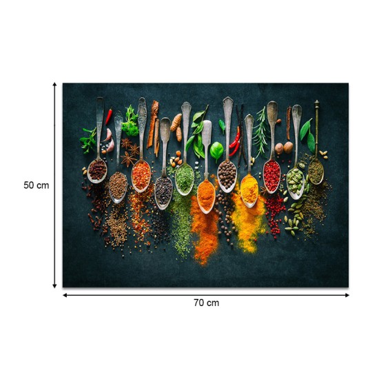 Πίνακας σε καμβά Spices Megapap ψηφιακής εκτύπωσης 70x50x3εκ.
