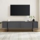 Έπιπλο τηλεόρασης Luxe Megapap χρώμα ανθρακί 180x30x50εκ. Έπιπλο τηλεόρασης Luxe Megapap χρώμα ανθρακί 180x30x50εκ.