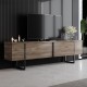Έπιπλο τηλεόρασης Luxe Megapap χρώμα καρυδί 180x30x50εκ. Έπιπλο τηλεόρασης Luxe Megapap χρώμα καρυδί 180x30x50εκ.