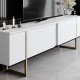 Έπιπλο τηλεόρασης Luxe Megapap χρώμα λευκό - χρυσό 180x30x50εκ. Έπιπλο τηλεόρασης Luxe Megapap χρώμα λευκό - χρυσό 180x30x50εκ.