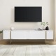 Έπιπλο τηλεόρασης Luxe Megapap χρώμα λευκό - χρυσό 180x30x50εκ. Έπιπλο τηλεόρασης Luxe Megapap χρώμα λευκό - χρυσό 180x30x50εκ.